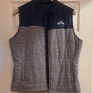 Ladies Travis Mathew / Corona Premier Navy and Grey Vest (size Medium)